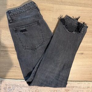 Women's Black Straight Leg Jeans